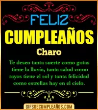 GIF Frases de Cumpleaños Charo
